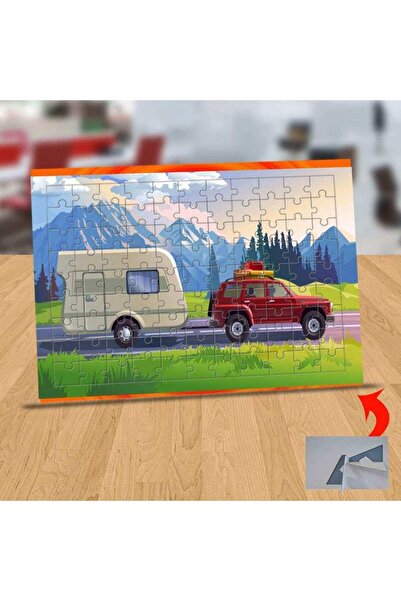 Asilmeydan Gezgin Karavanlı Araba 99 Parça Puzzle Yapboz Tablo-1441-78