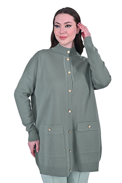 Invee 7070 Μάλλινη Ζακέτα Μικτής Πλεκτομηχανής - Çağla