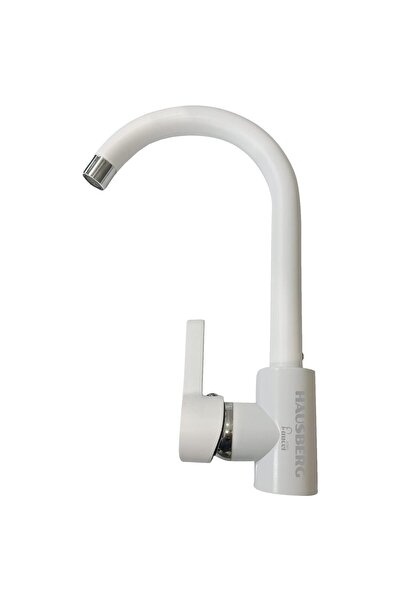 Hausberg Baterie de bucatarie HB-F5002, monocomanda, finisaj mat, Alb