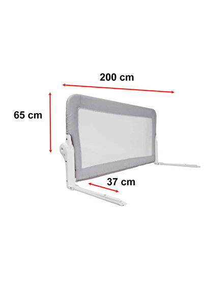 GUİMO Protecție de pat pliabilă - Gri, 200x65 cm, Design sigur și elegant