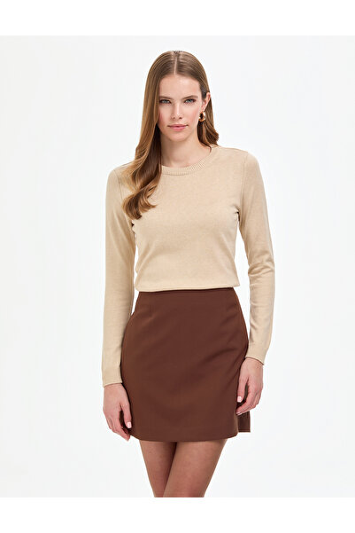 Pierre Cardin Bež uski pulover sa okruglim izrezom 50315758-VR011