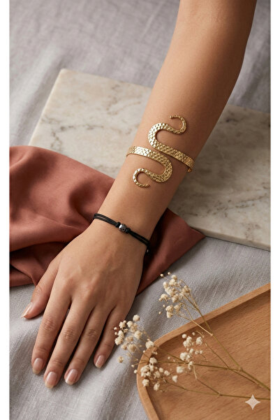 Redhead Paslanmaz Çelik Şık Gold Renk Yılan ALT Kol Bilezik