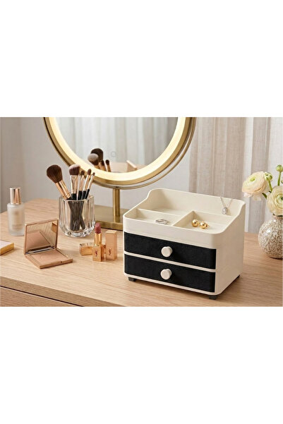 LayerOne Modern Design Jewelry Storage Box |   2-Tier Drawer Organizer