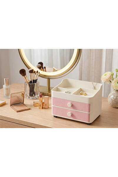 LayerOne Modern Design Jewelry Storage Box |   2-Tier Drawer Organizer