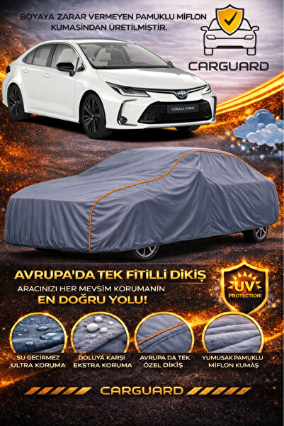CarGuard Toyota Corolla 2019 Sonrası ile Uyumlu Lüks Araba Brandası Miflonlu ...