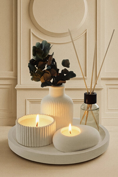 Memduhbey Special Dekoratif 5 li (Tealight Mum Hediyemizdir. Bitkiler Dahil D...