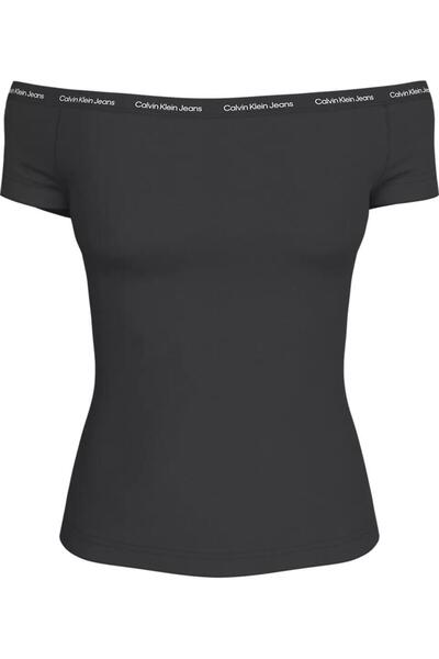 Calvin Klein LOGO ELASTIC BARDOT TOP