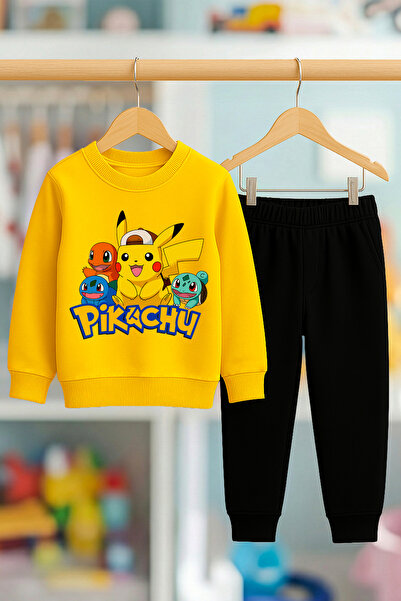 BookOrBook Dječji komplet trenerke | Pikachu | Za uzrast 3-12 godina | 100% p...