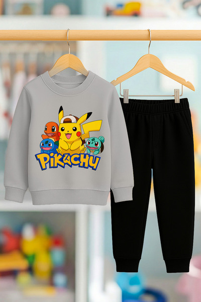 BookOrBook Dječji komplet trenerke | Pikachu | Za uzrast 3-12 godina | 100% p...