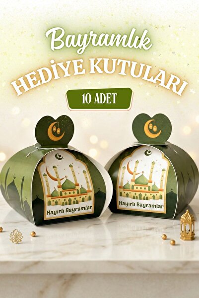 Sticker Ekspres Bayramlık Hediye Kutusu, 10 Adet Özel Tasarım Bayram İçin Hed...