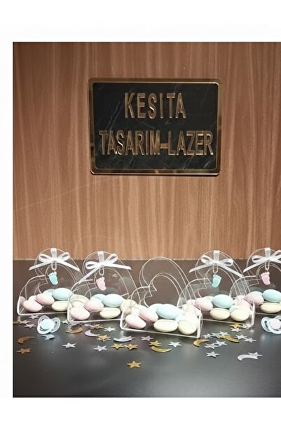 kesita TASARIM (5 ADET) Pleksi Çanta-Nişan-Bohça-Baby Shower-Organizer (05*10...
