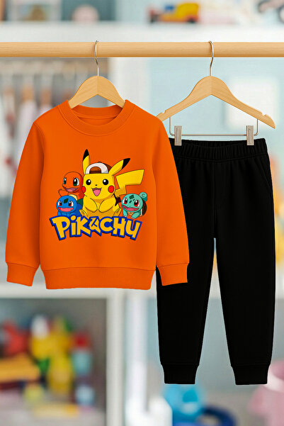 BookOrBook طقم بدلة رياضية للأطفال من بيكاتشو والأصدقاء 100% قطن بجودة ممتازة