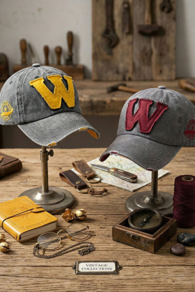 Ritagarcia Unisex Vintage W Καπέλο Σετ 2 τεμ