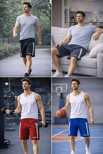Liggo Spor Kapri Şort Basketbol Şortu Halısaha Şortu Futbol Şortu Antrenman Şortu