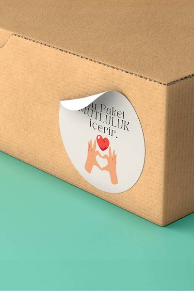 Basic Sense Thank You Sticker Teşekkürler Etiketi Kargo Ambalaj Paketleme Etiketi - 3x3cm 90 Adet - ST2304