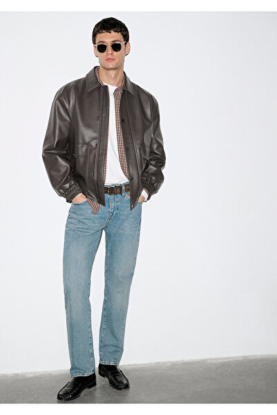 Mavi Brown Faux Leather Jacket Loose Fit / Relaxed Fit 0110796-70219