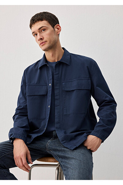 Mavi Navy Blue Shirt Loose Fit / Loose Relaxed Fit 0211076 -70497