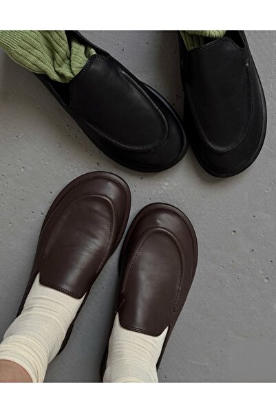 FUNDA AKIN Mi Luz Genuine Leather Comfortable Sole Brown Loafer Shoes