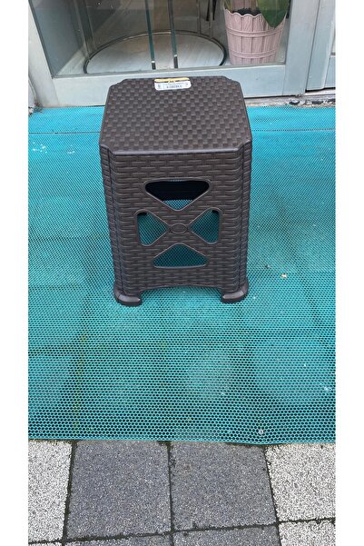 Yıldız Mobilya Rattan Sert Plastik Güneş’e Dayanıklı Tabure 1 Adet