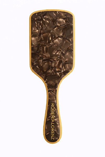 Roberta Lorenz Premium smeđi perlešentni acetat Bambus češalj 25 cm