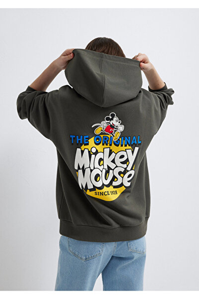 Mavi Mickey Mouse Back Printed Khaki Sweatshirt 1S10521-71553