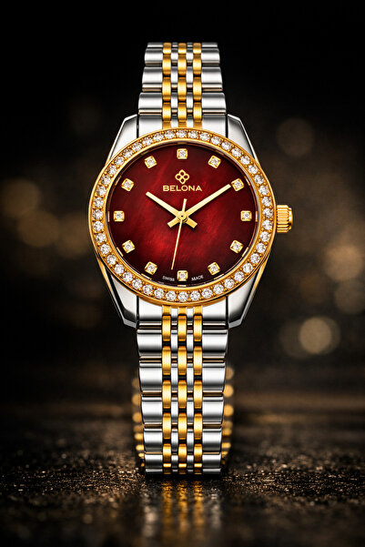 belona Luxury women's water-resistant watch made of stainless steel BW12006-04