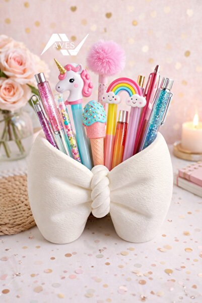 Fiyonk Formlu Makyaj Organizeri, Kalemlik & Masa Düzenleyici