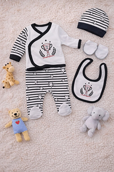 DaphKids Taraftar Yenidoğan Bebek Takımı Beşiktaş 5'li Set Hastane Çıkışı