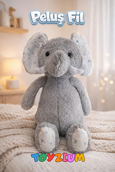 Shem Plush Elephant Toy 35 cm – Play & Sleep Companion – Soft-Textured Cuddly...