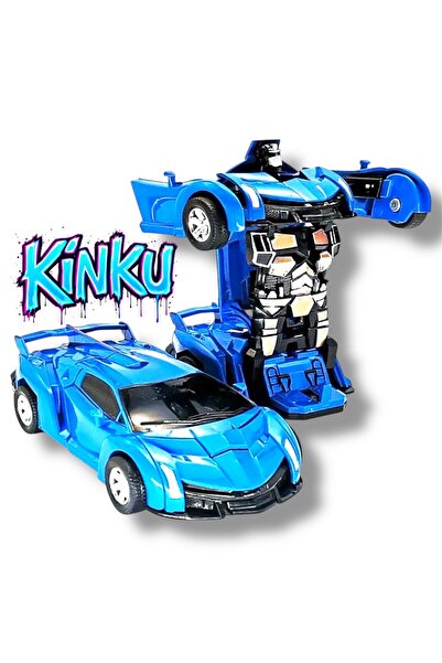 KİNKU Transformers Robot Çek Bırak Kendinden Robota Dönüşen 1:32 Bugatti Lamb...