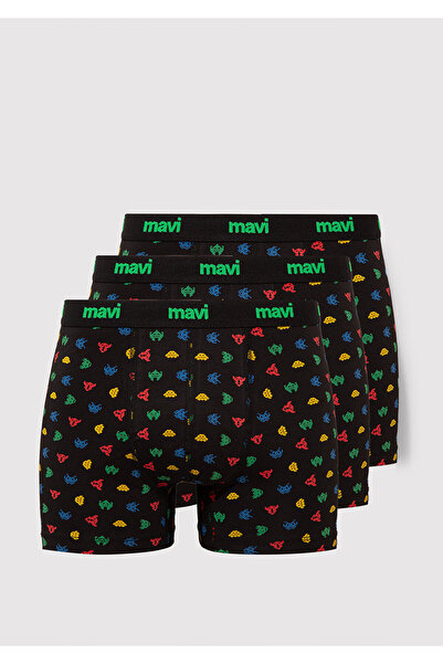 Mavi 3-Pack Printed Black Boxer 0912236-900