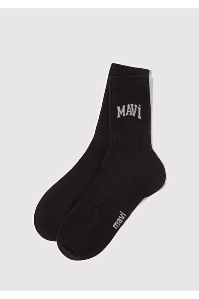 Mavi Schwarze Socken mit Logo-Print 0911160 -900