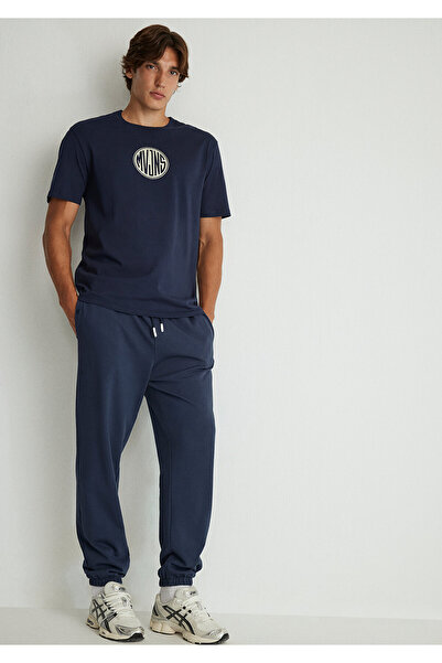 Mavi Marineblaue Jogginghose mit Mvjns-Logo-Aufdruck - 0010175 -70490