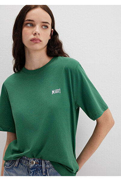 Mavi Zelené tričko s logem Regular Fit / normální střih 1611900-71874