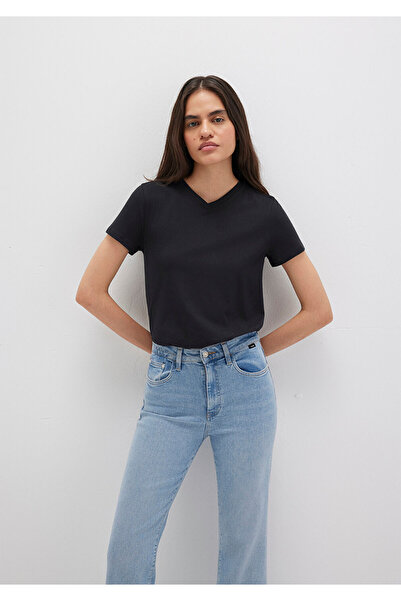 Mavi Crna osnovna majica Slim Fit / Slim Cut KSNUMKS-KSNUMKS