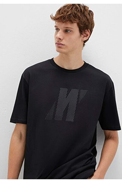 Mavi M067034 Pro Logo Štampano Regular Fit T-Shirt Muška T-shirt CRNA