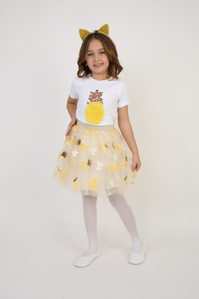 SEVİL GÖSTERİ & OKUL KIYAFETLERİ 23 April Show Outfit Girls' Skirt T-Shirt Se...
