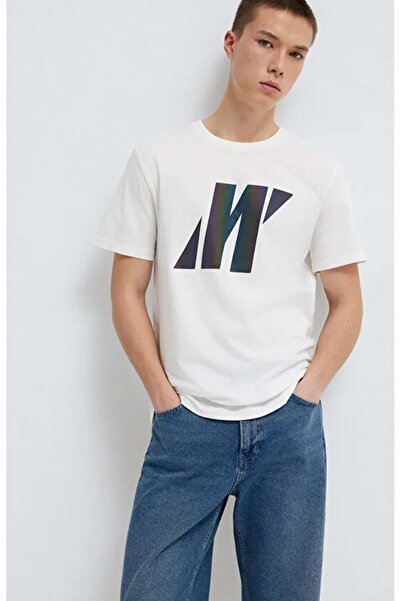 Mavi M066255 Pro Logo Reflektor Detaljna T-Shirt majica za muškarce T-shirt BELE