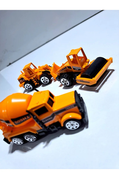 FEN TOYS OYUNCAK KIRILMAZ 3 lü İş Makinası MİKSER KAMYON DOZER ASFALT DÜZELTİ...