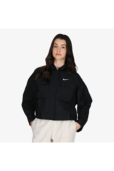 Nike Sportswear Essential Kadın Siyah Ceket-KIZILAY SPOR