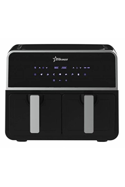 STARCREST STARCREST SFR-9200BK Φριτέζα θερμού αέρα, 1800 W, Διπλό καλάθι, 9 λ...