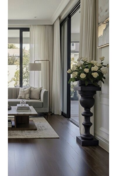 Ahlat Ağacı Ahşap Atölyesi Sütun Saksılık Antik Görünümlü Çiçek Standı Salon ...