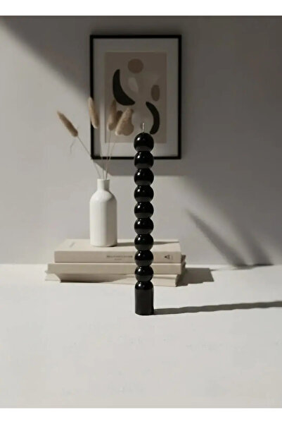 Maison Avf Siyah Bubble Sütun Dekoratif Şamdan Mum