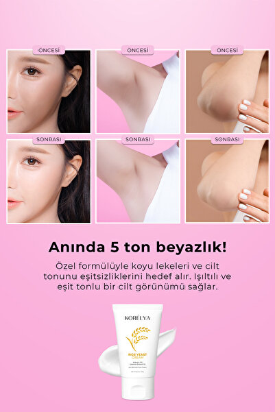 KORELYA Pirinç Mayası Leke Karşıtı Beyazlatıcı Krem - Rice Yeast Whitening Cream 50 ml