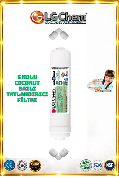 LG Chem 5 Nolu Inline Quick Post Karbon Tatlandırıcı Filitre.tüm Su Arıtma Ci...