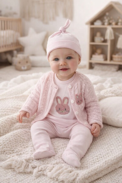 limebabies Baby Cotton Piece Fabric 5 Piece Boxed Knitwear Cardigan Set