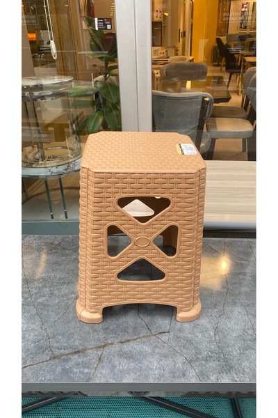 Yıldız Mobilya Rattan Sert Plastik Güneş’e Dayanıklı Tabure 1 adet