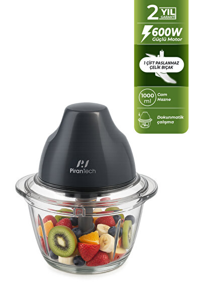 PiranTech YH-11 Cam Hazneli Rondo – Dokunmatik Çalışma – Paslanmaz Çelik Bıça...