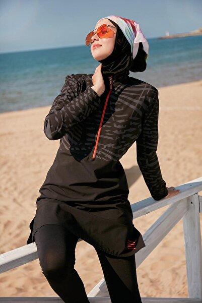 Marina Μαγιό Parachute Black Full Covered Hijab M2324
