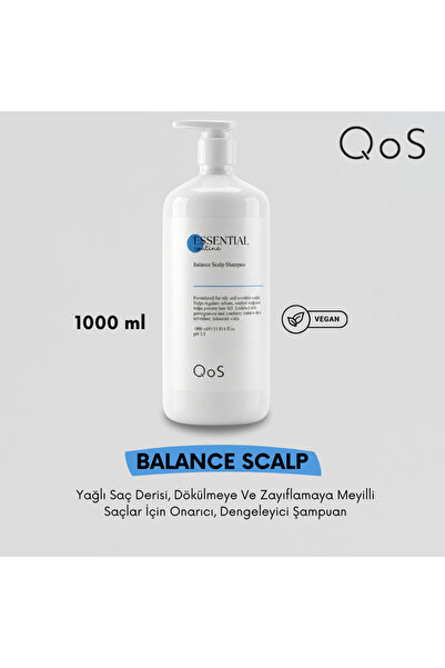 QOS Essential Balance Scalp Shampoo for Oily and Dry Hair 1000 ml